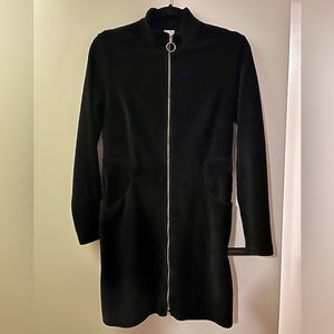 & Other Stories Zip Collar Velour Mini Dress Size 8